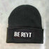 Be Reyt Cuffed Rectangular Patch Beanie Hat