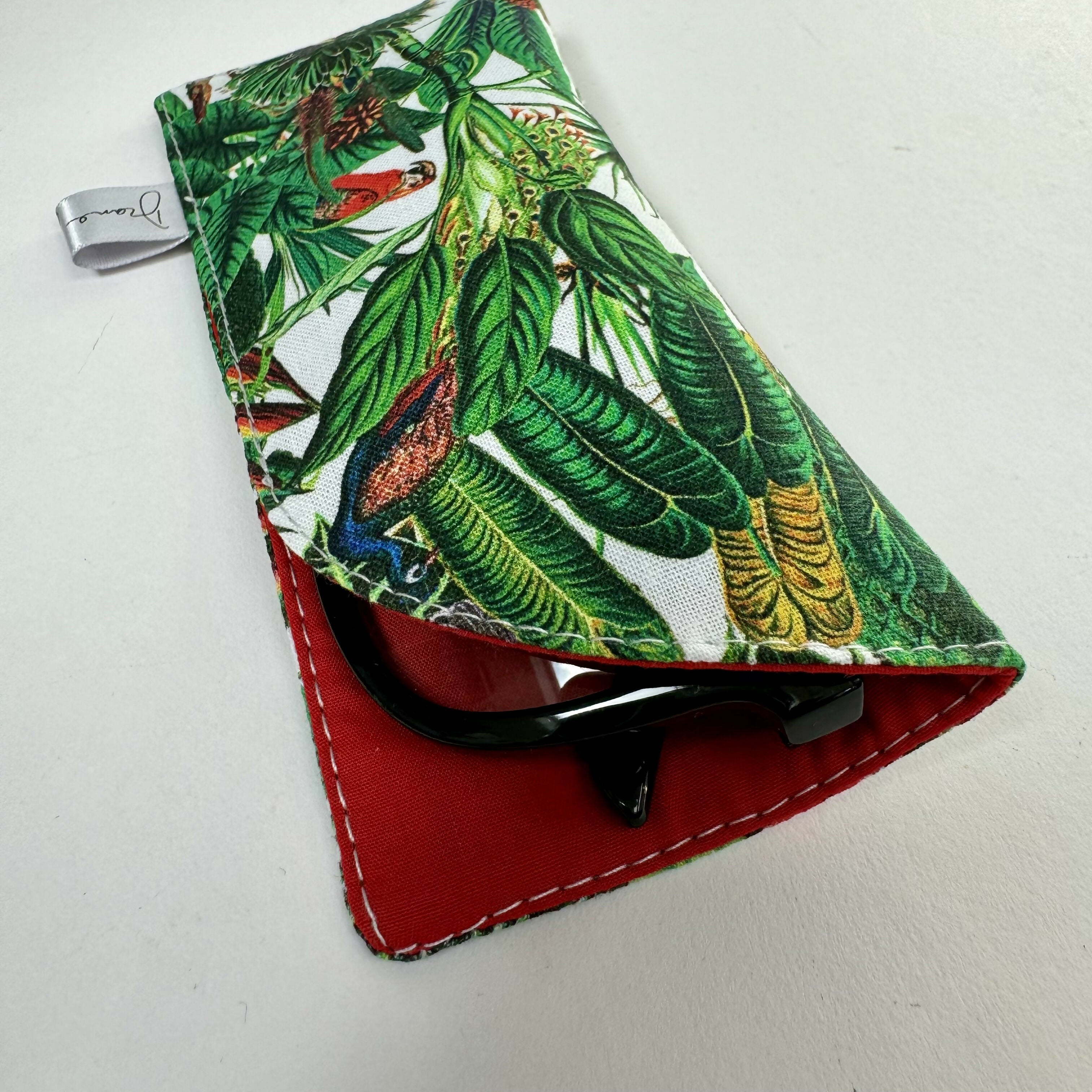 Slip In Glasses Case - Tropical Parrot