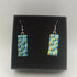 Green, Blue and Gold Bubble Dichroic Earrings