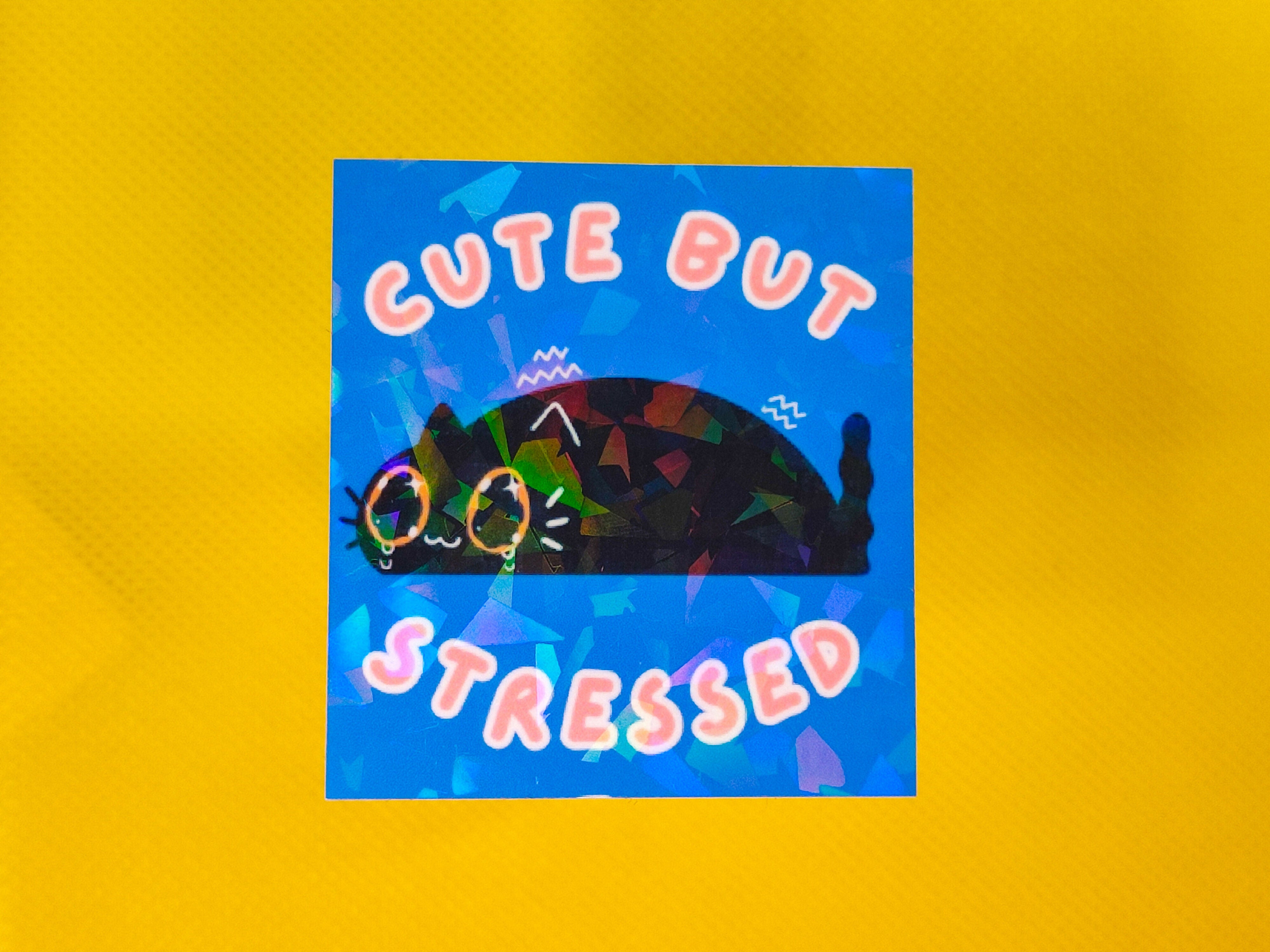 Cute But Stressed Vinyl Sticker