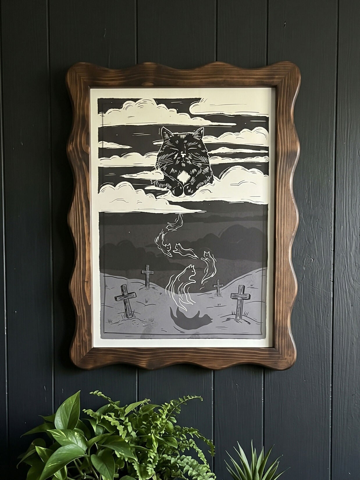 Omen of the Cats / Folklore Feline Art Print A3