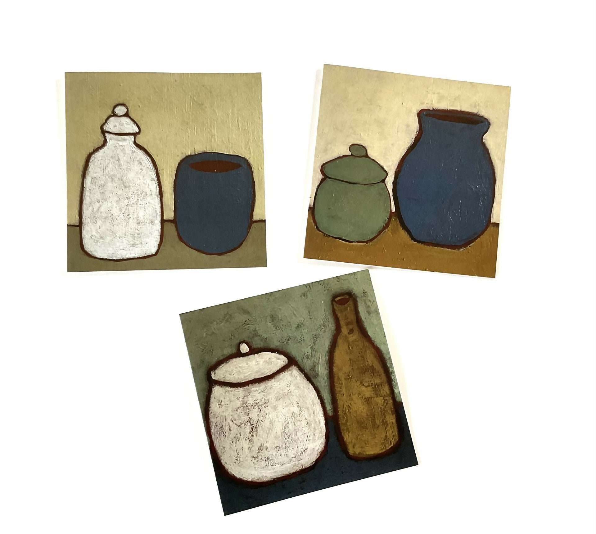 KITCHEN POTS STILL LIFE GREETING CARDS