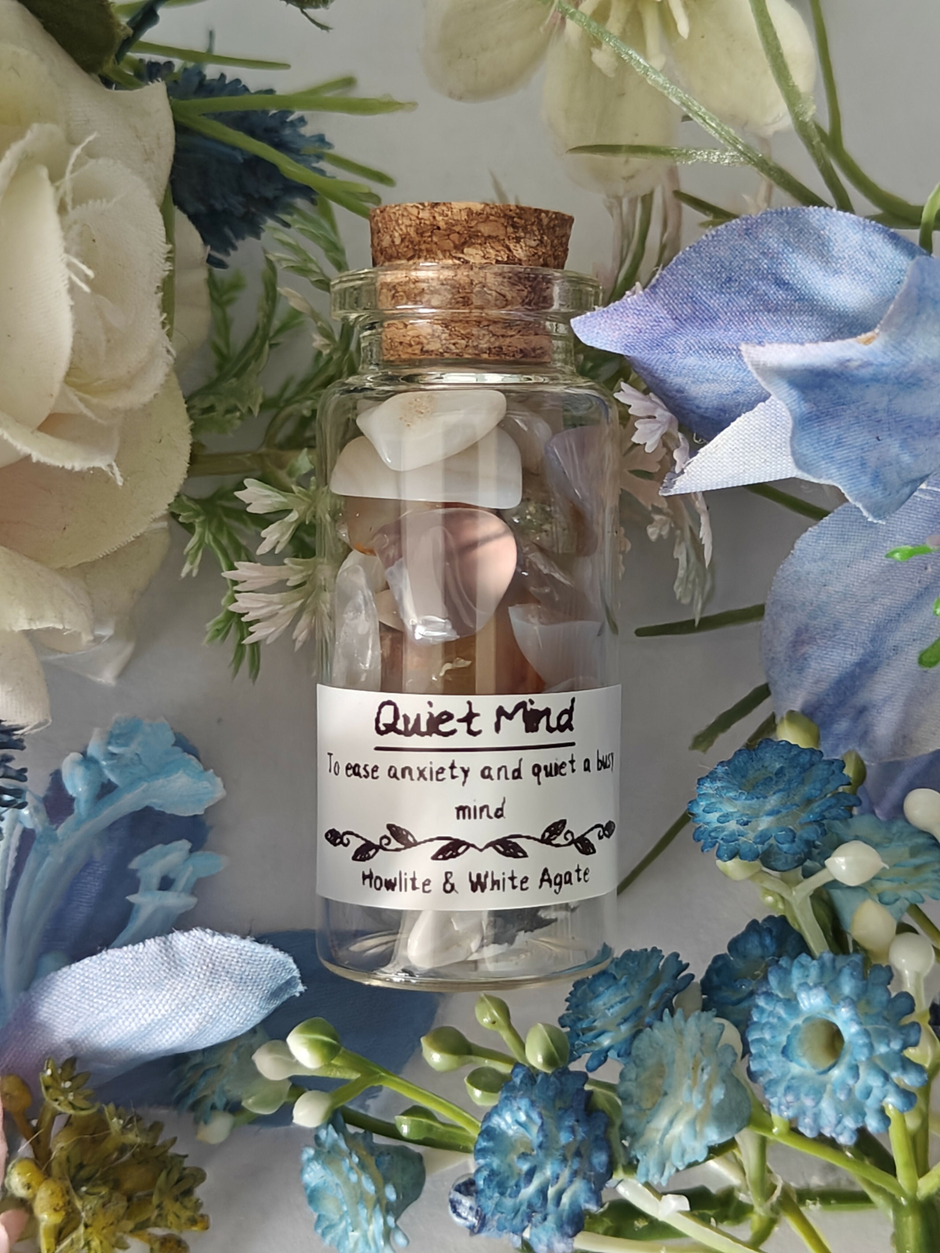 Quiet Mind Crystal Intention Jar