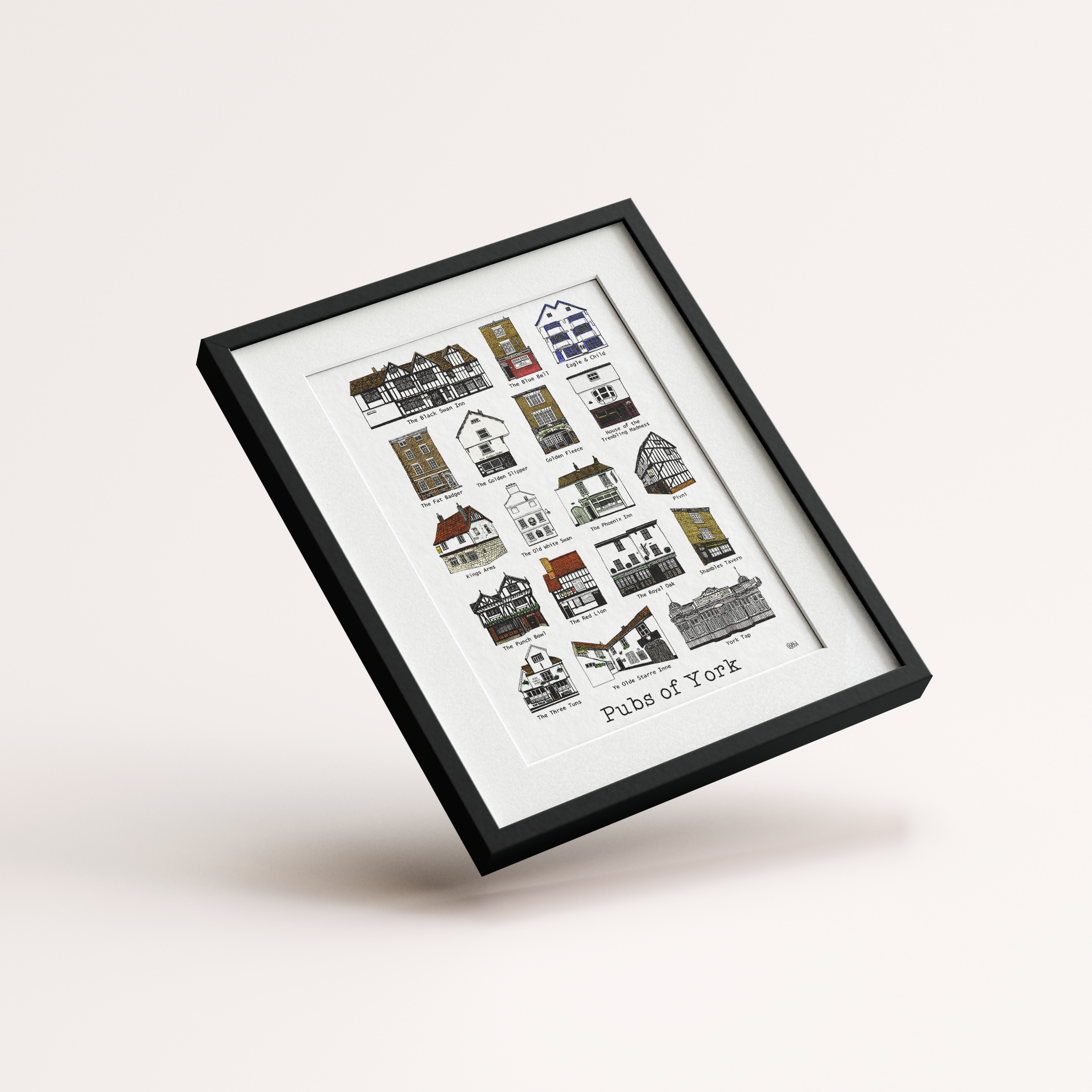 Pubs of York Print