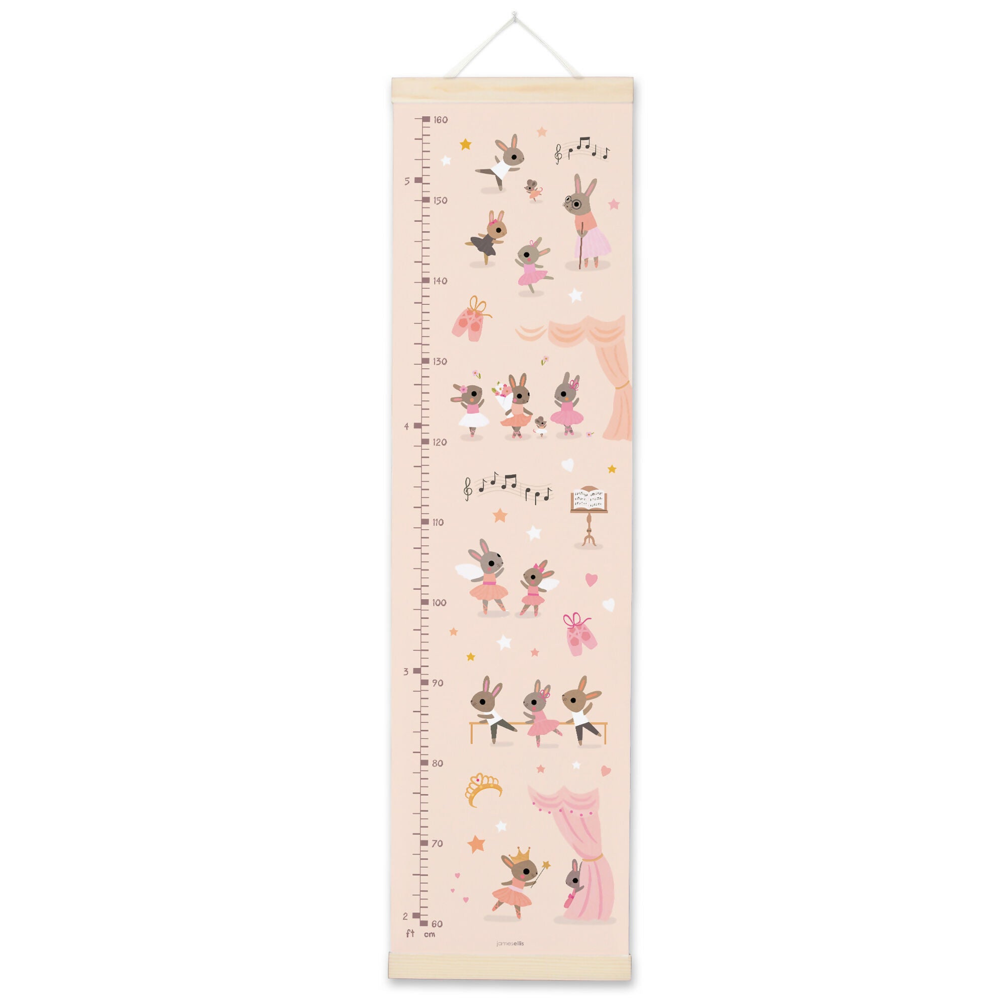 Ballet Canvas and Wood Height Chart