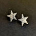 ‘Fallen Star’ Sterling Silver Hammered Star Medium Sized Stud Earring