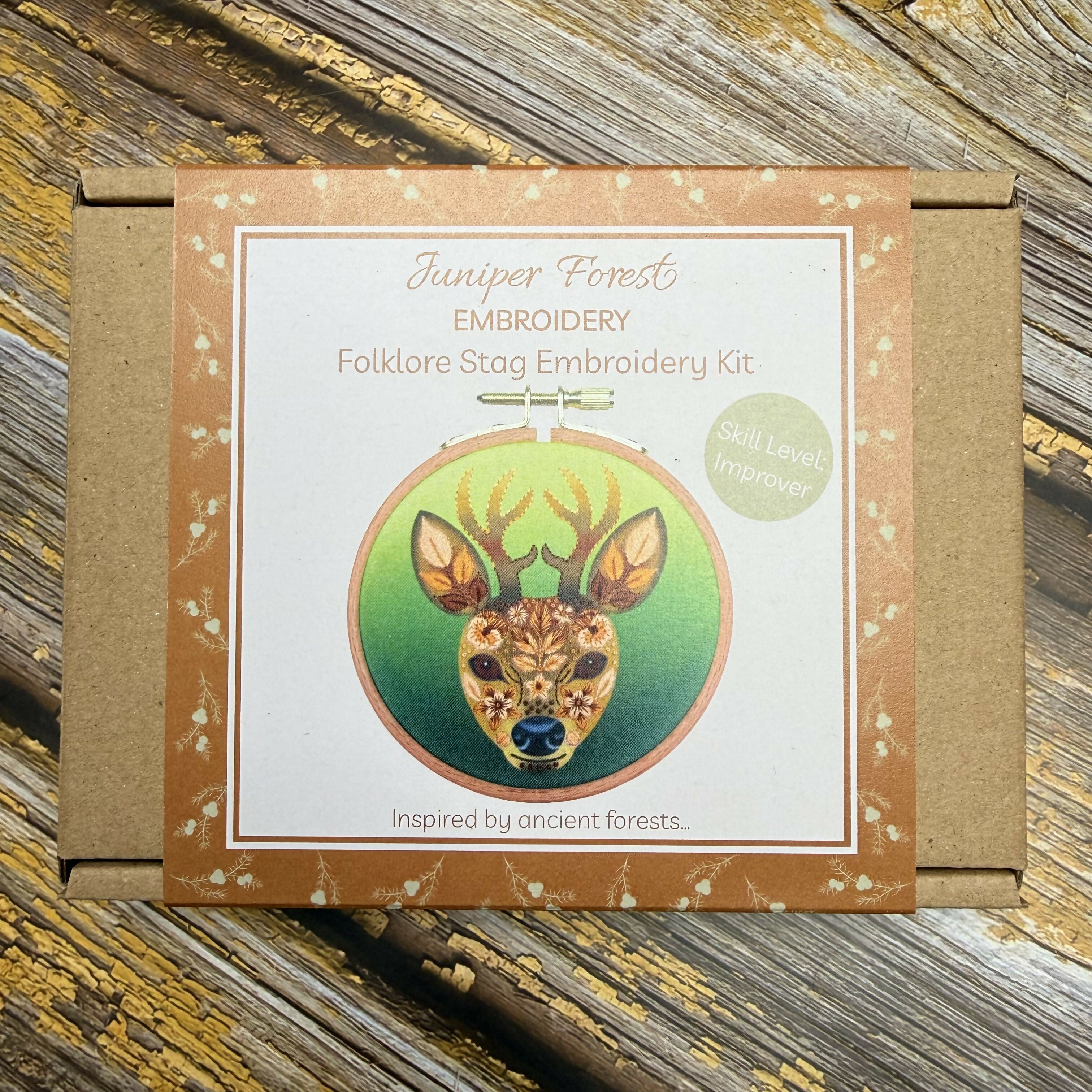 Folklore Stag Embroidery Kit