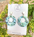 Aqua Collection - Round Polymer Clay Earrings