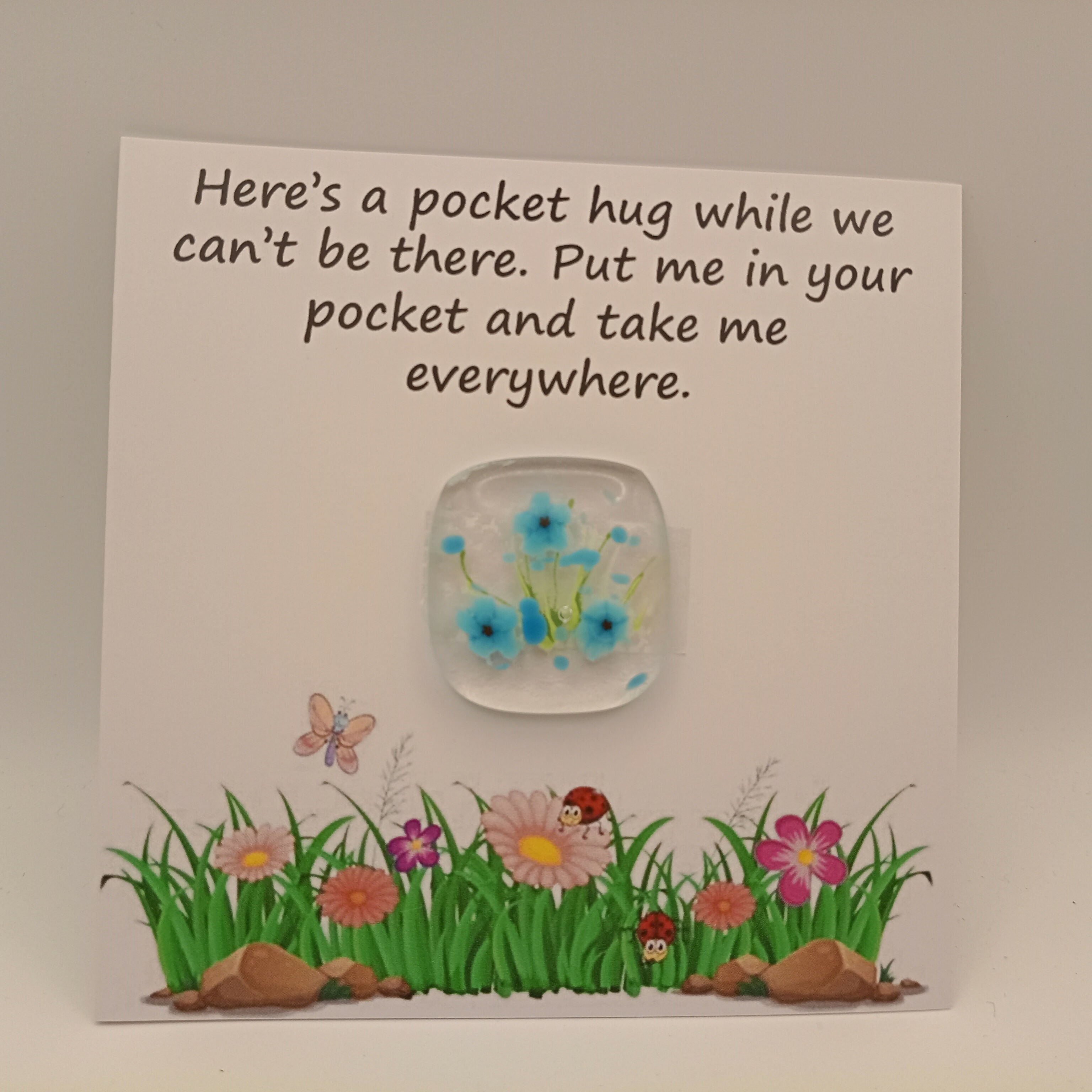 Fused Glass Pocket Hug Card