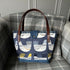 Unique Handcrafted Structured Denim Tote Shopping Bag Handbag Made From Upcycled Jeans