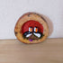 Wood Slice Two Puffins