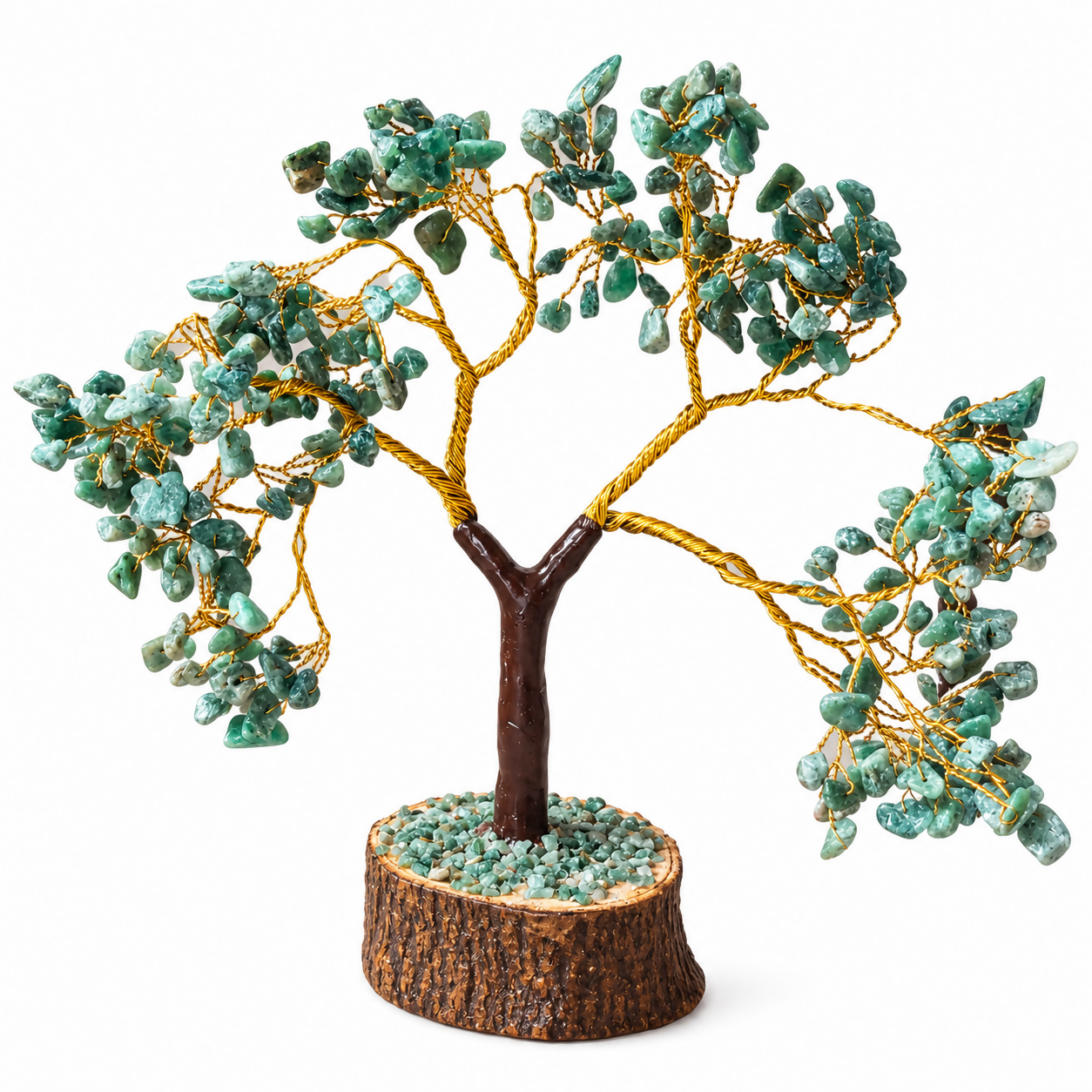 Large Green Aventurine Crystals Tree