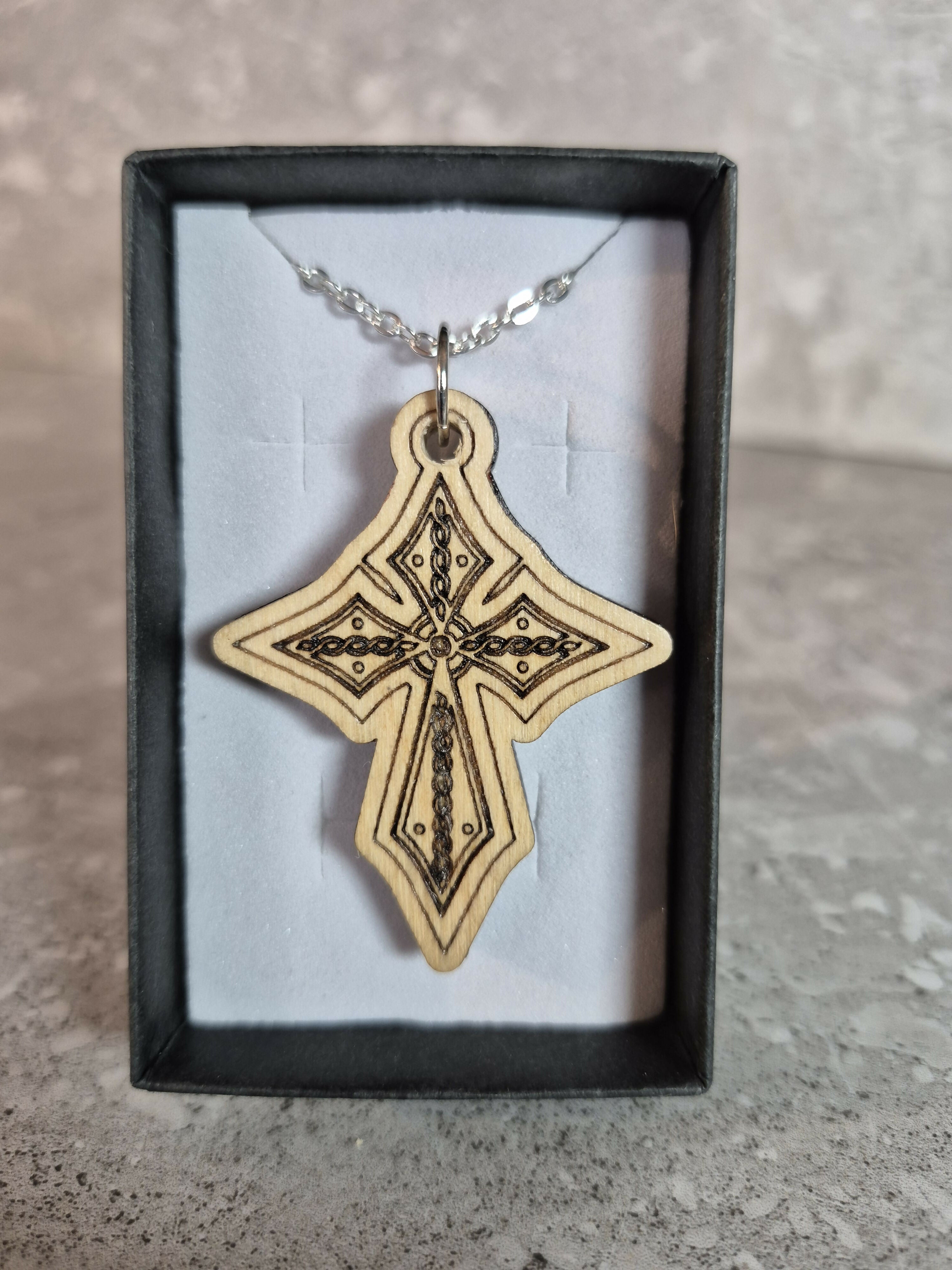Handcrafted and Engraved Cross Pendant