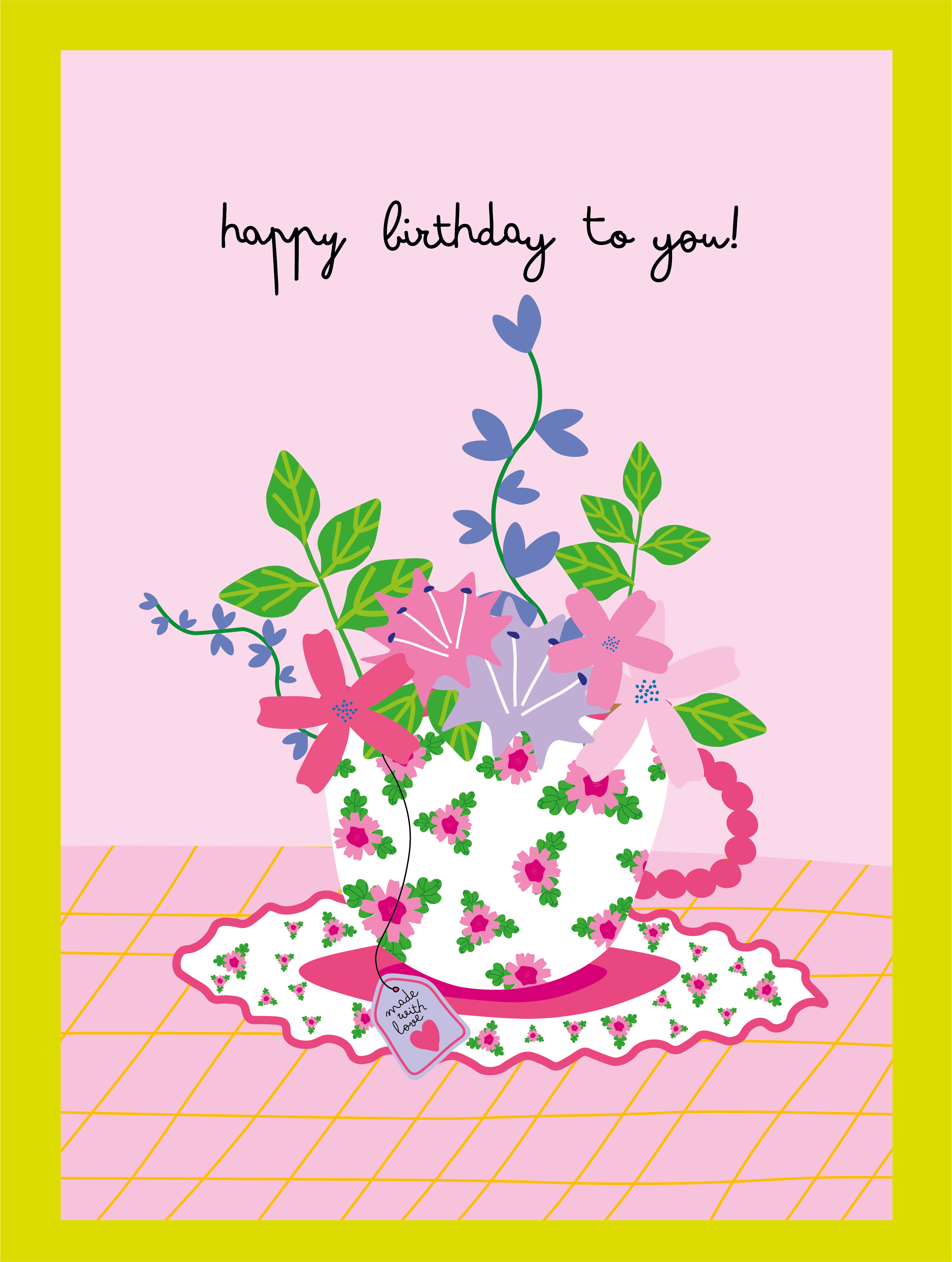 Happy Birthday To You Teacup Card