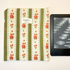 Sage Green Striped Red Floral Green Lining Book or Kindle Sleeve