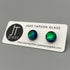 Emerald Green Dichroic Fused Glass Sterling Silver Stud Earrings - Handmade by Jade Tapson Glass.