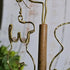 Goddess Woman Form Earrings; Rose Quartz Crystal Feminist Boob Nude Art Female Empowerment Gold Wire Earrings