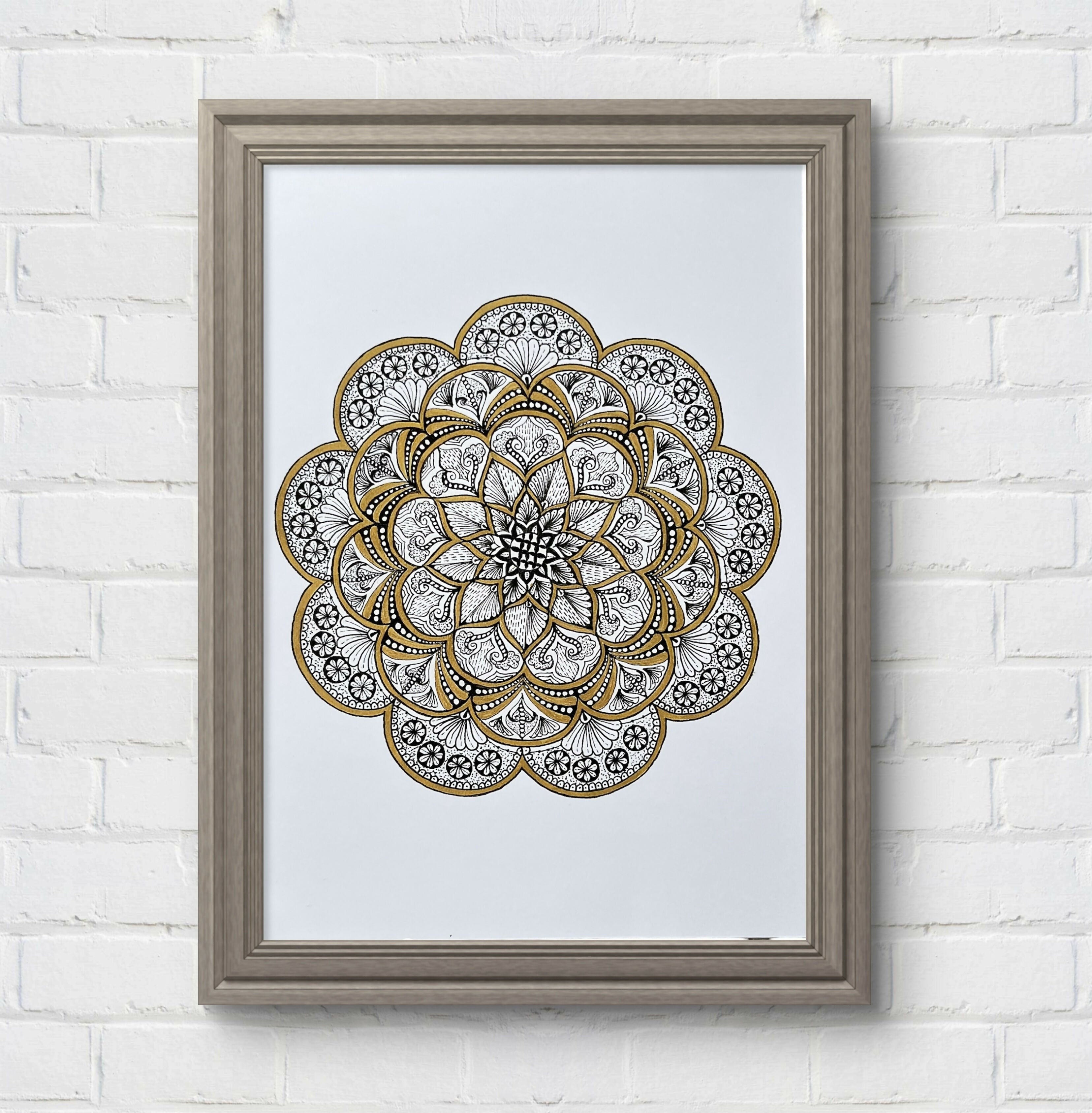 A4 Print - Golden Mandala