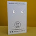 'Luna' Sterling Silver Tiny Moon Stud Earring