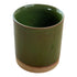 Green Stoneware Refillable Candle Pot & Candle Refill