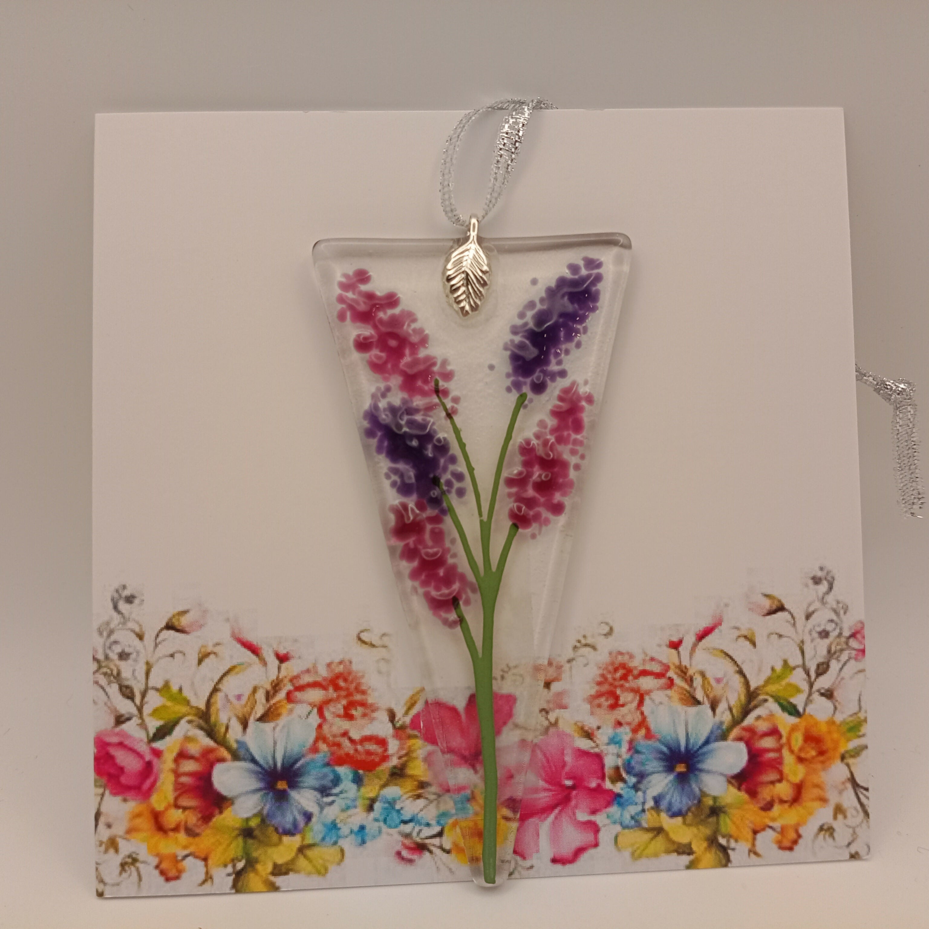 Fused Glass Flower Card