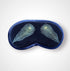 Navy Peacock Feathers Velvet Lavender Eye Mask
