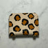 Hand Painted Leopard Cardholder Dark Tan