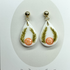 Polymer Clay Earrings With Gold Plated Fastenings