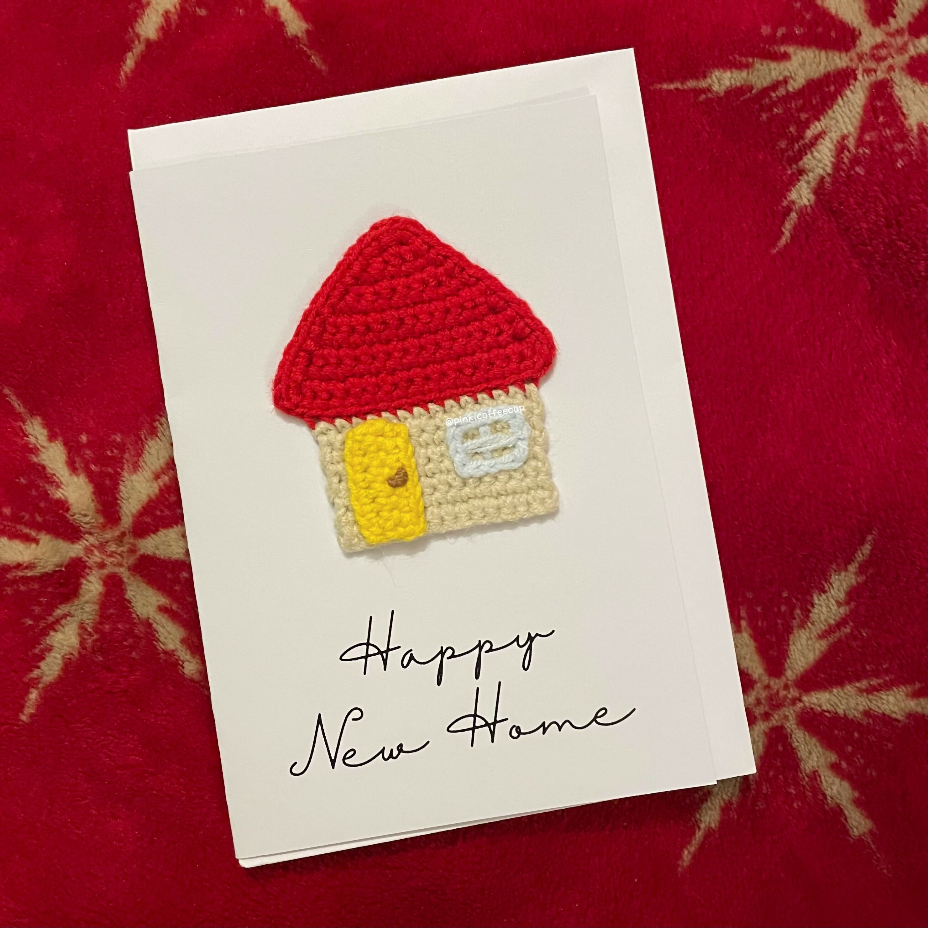 Crochet Handmade Greeting Card - Happy New Home