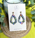 Funky Pattern Collection - Teardrop Dangle Polymer Clay Earrings