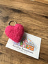 Felted Heart Keyring