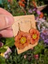REAL ORANGE PRIMROSE EARRINGS