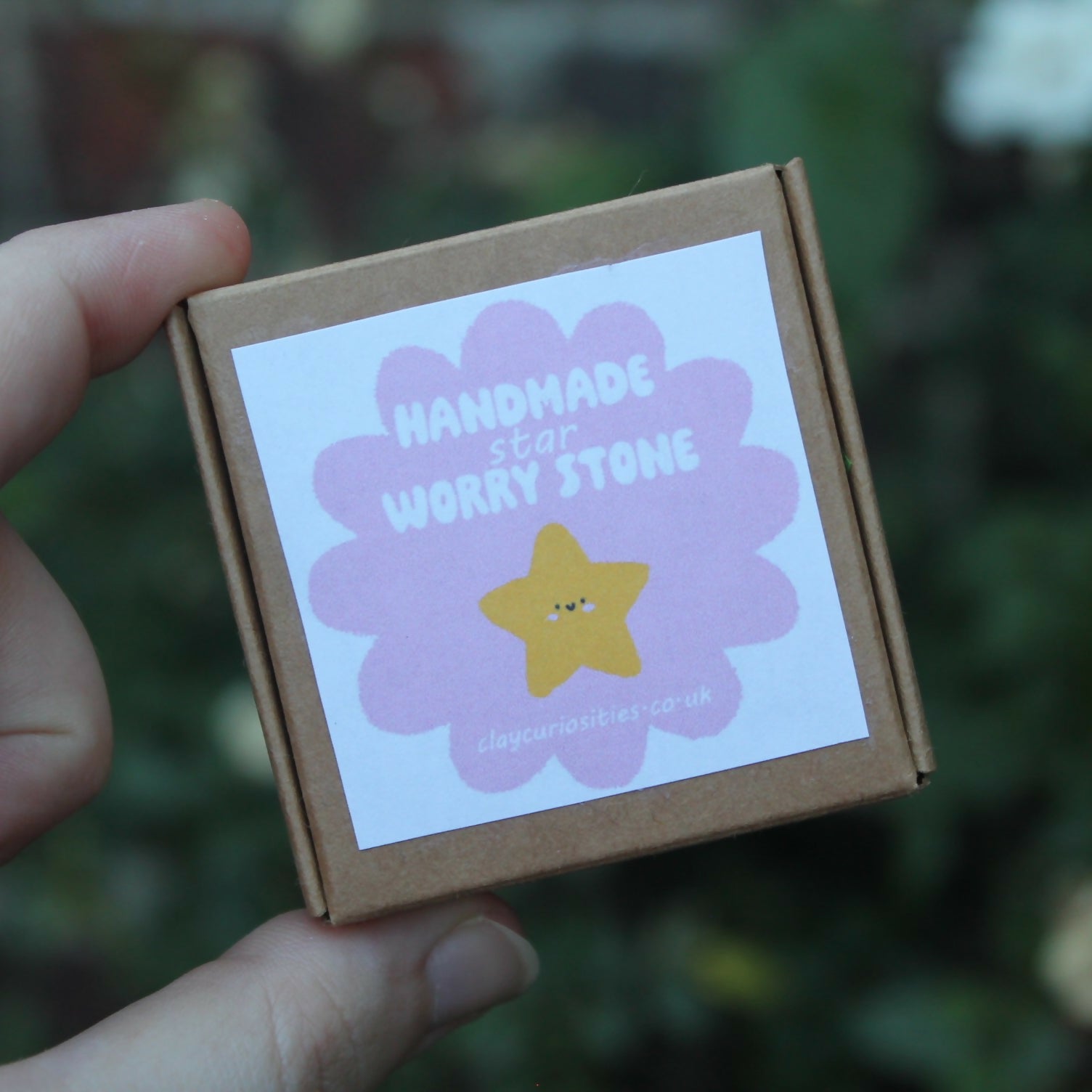 Handmade Polymer Clay Star Worry Stone