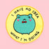 No Idea What I'm Doing Frog Embroidered Iron-On Patch