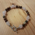 Tibetan Silver Toggle Catch Bracelet with Rose Quartz, Faceted Rose Quartz and Picasso Jasper.