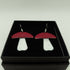 Red and White Enamel Mushroom Earrings