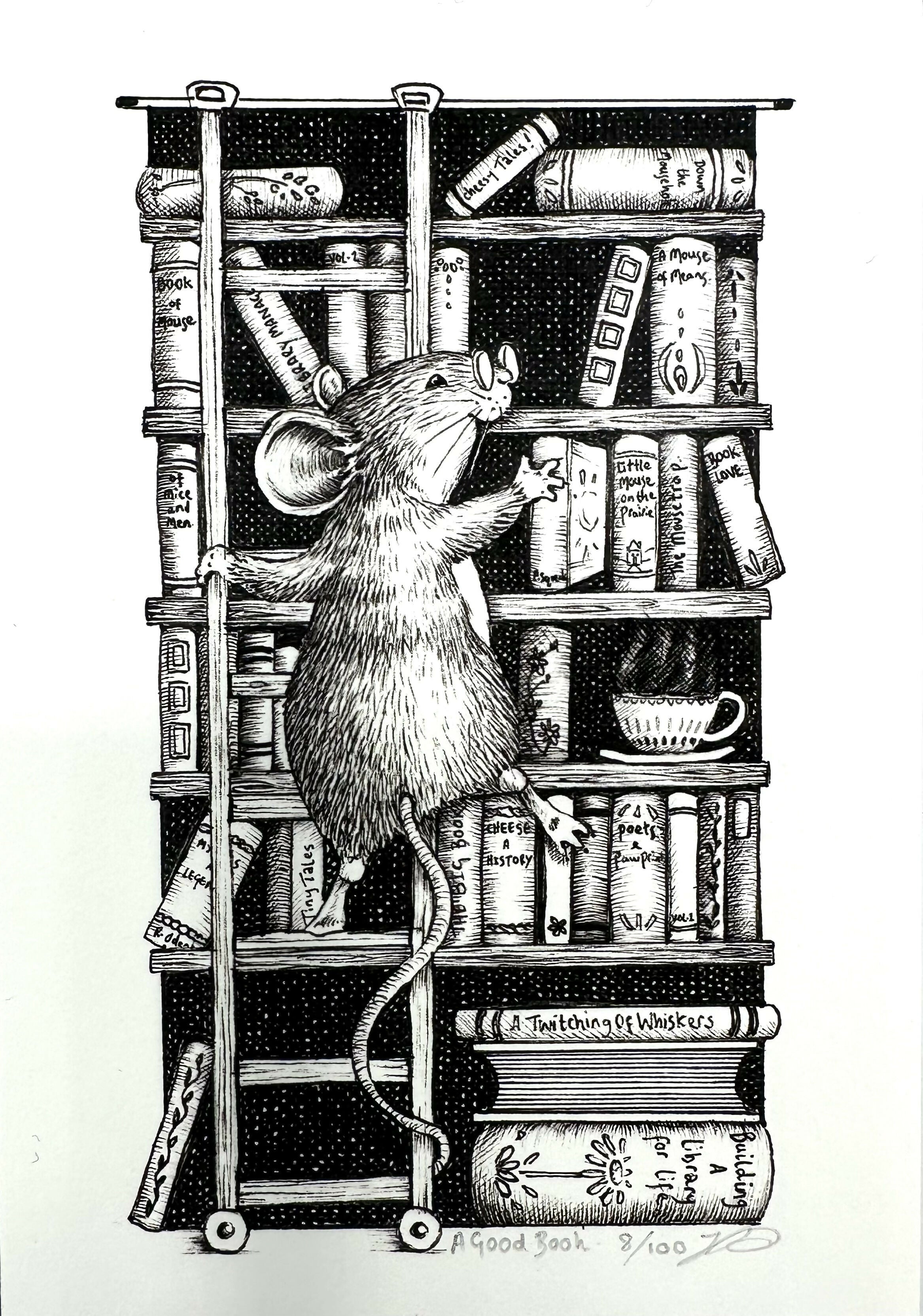 A Good Book - Framed Limited Edition Print - By Jenny Davies