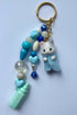 Blue Baby Cat Felt Keyring
