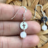 Sterling Silver Cross Earrings with Moonstone