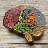 Floral Brain Pin Badge
