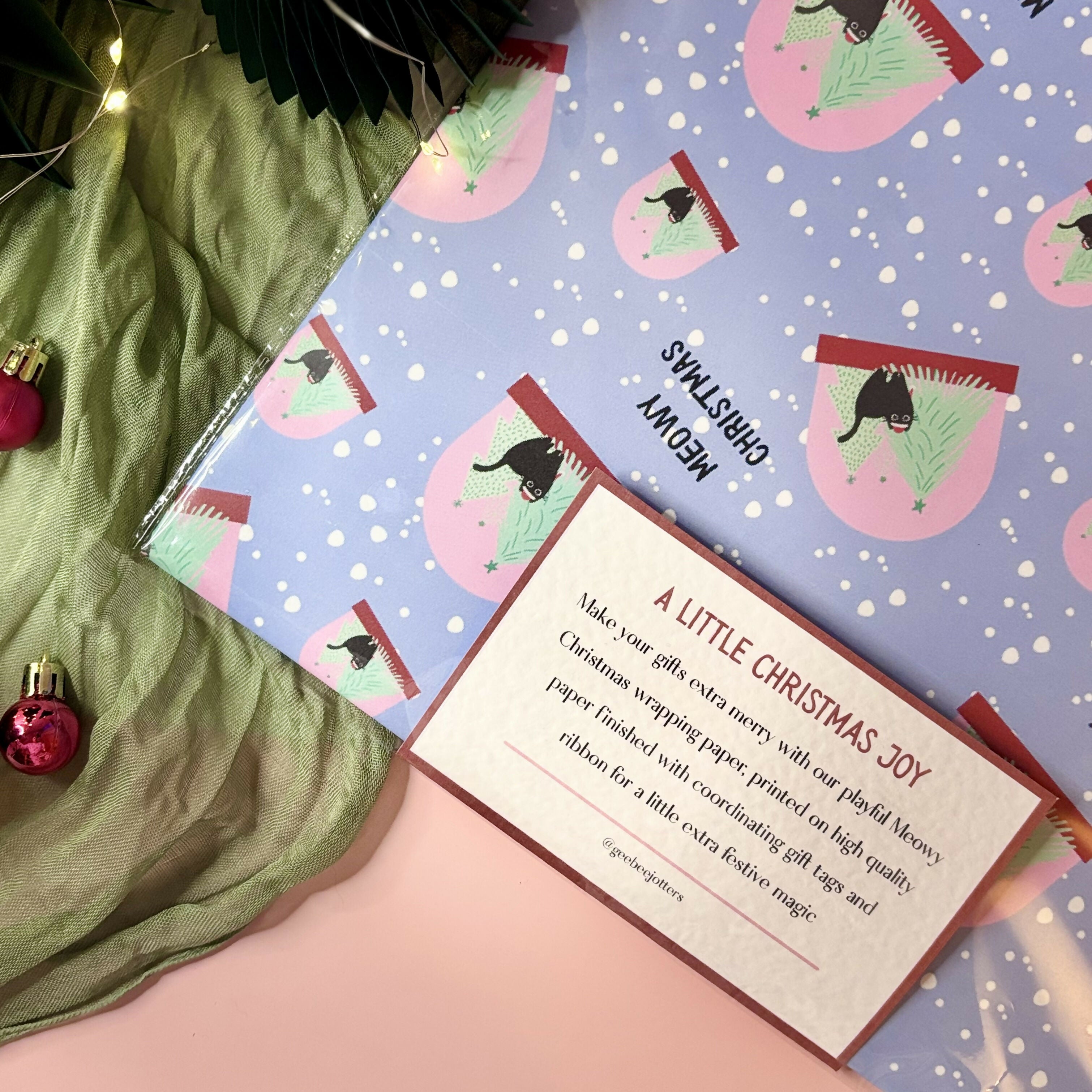 Meowy Christmas Gift Wrap Set