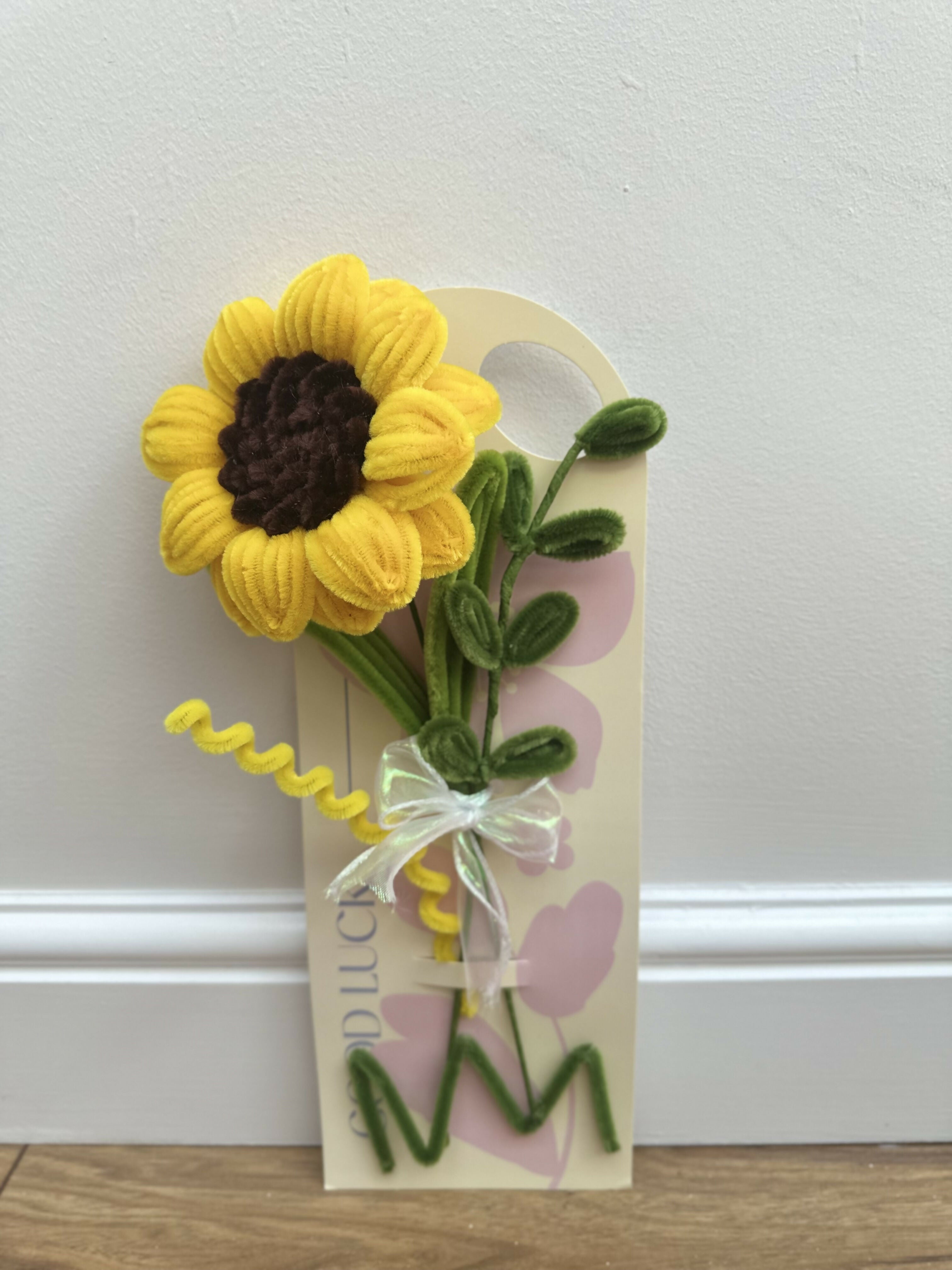 Handmade Chenille Flower Card