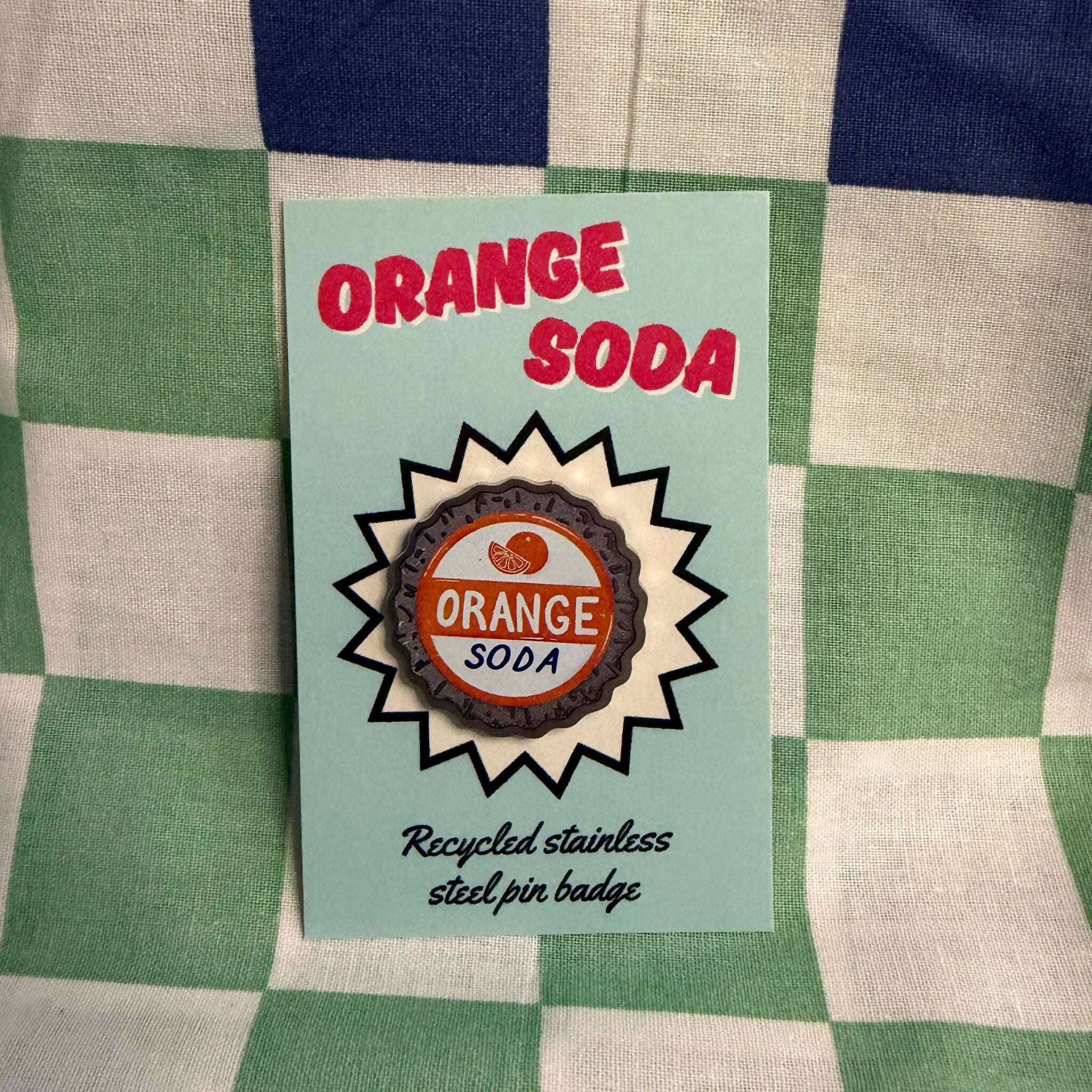 Orange Soda Eco-Metal Pin Badge