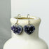 Sterling Silver and Raw Amethyst Heart Dangle Earrings