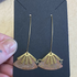 Long Drop Brass Patina Earrings