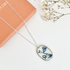 Blue China Necklace No. 3 - Handmade Polymer Clay Necklace