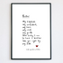 Brother Poem Print – A Handwritten Gift for Brothers by Catherine Prutton