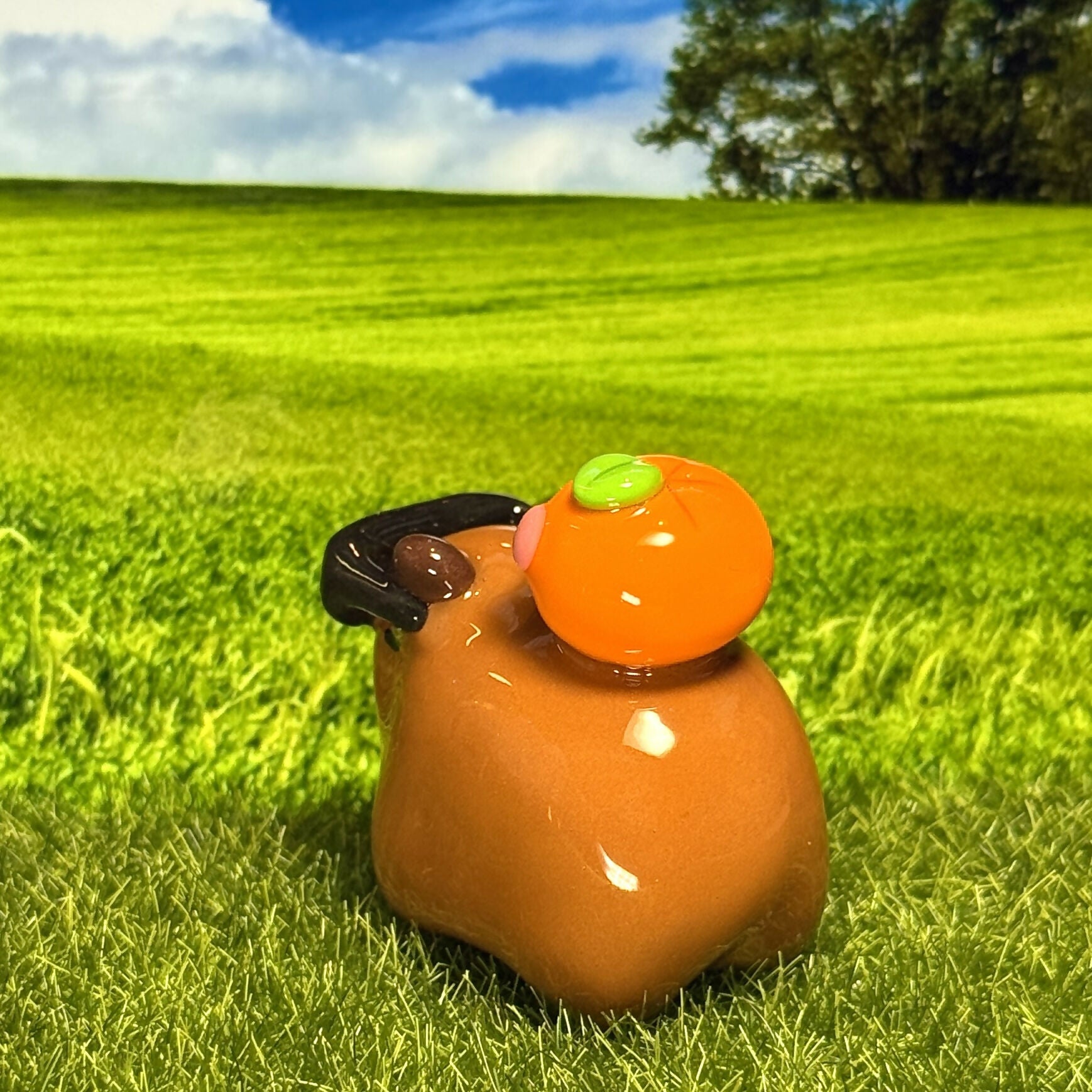 Cool Capybara & Orange Figure