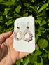 Opal Shimmer Teardrop Hoop Earrings with Floral Detail in Blush Pink