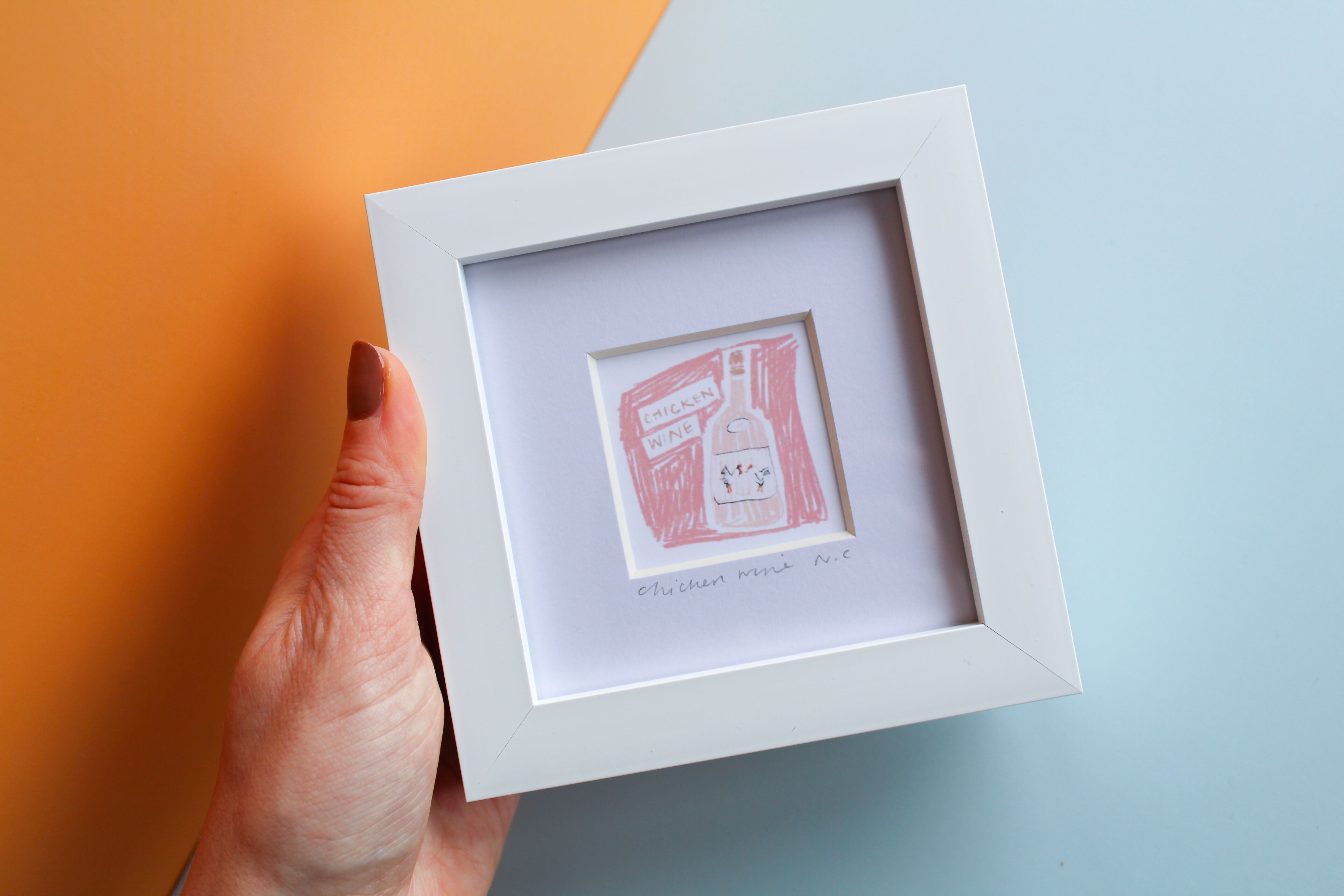 Chicken Wine Mini Print